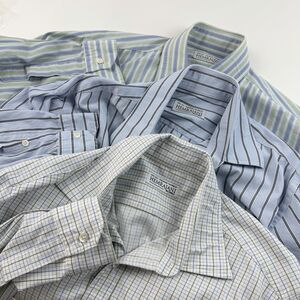 Lot of 3 Hemrajani Brothers Shirts Mens L 17/34 Long Sleeve Button-Up Office